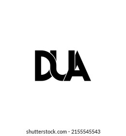 dua letter original monogram logo design