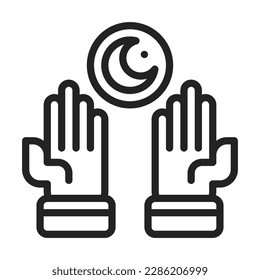 Dua Line Style Icon Vector Design
