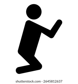 Dua Prayer Icon. Muslim Man Praying, Islamic Supplication.
