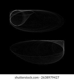Dual abstract lineforms with motion illusion