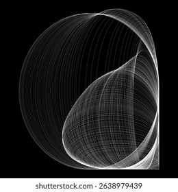 Dual abstract lineforms with motion illusion