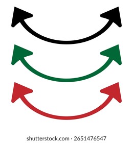 Ícone de seta dupla em estilo de contorno, vetor EPS 10. Representa duas setas voltadas para direções opostas, usadas para comandos de interface direcional, transferência, sincronização, troca ou navegação em aplicativos e sistemas.