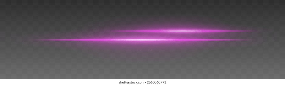 Symbol für zwei Balkensätze. Zwei schmale leuchtende Linien, die einen schnellen Bewegungseffekt erzeugen. Transparenter Hintergrund unterstützt digitale Motion- und Speed-Schnittstellen.