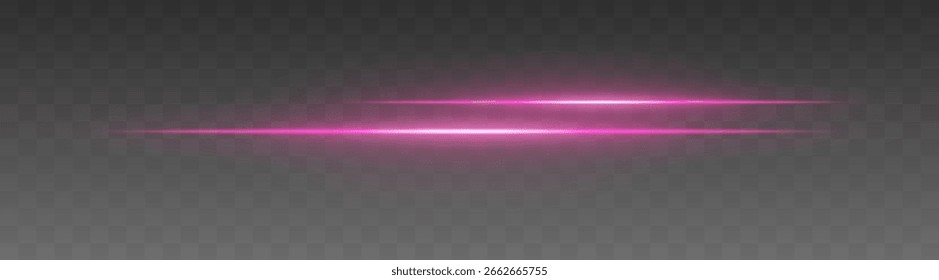 Icono de conjunto de haz doble. Dos estrechas líneas brillantes que crean un efecto de movimiento rápido. Asistencias de fondo transparentes, movimiento digital e interfaces de velocidad.