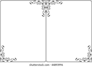 Dual Border Frame Design Stock Vector (Royalty Free) 44893996 ...