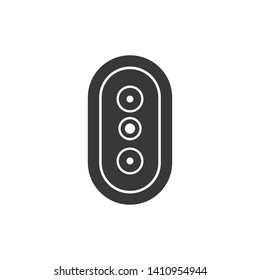 Dual camera icon isolated on white background. Multimedia symbol modern, simple, vector, icon for website design, mobile app, ui. Vector Illustration