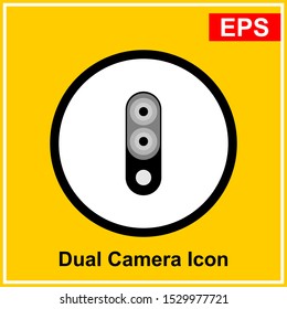 Dual Camera Icon Vector Design