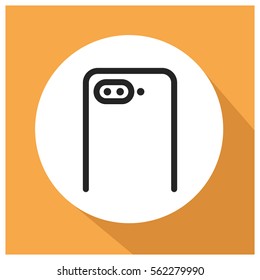 Dual camera smartphone vector icon