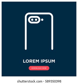 Dual camera smartphone vector icon