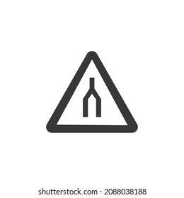 Dual Carriageway Icon Black and White Vector Graphic