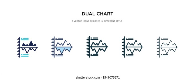dual chart icon in different style vector illustration. two colored and black dual chart vector icons designed in filled, outline, line and stroke style can be used for web, mobile, ui