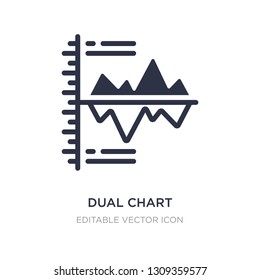 dual chart icon on white background. Simple element illustration from Business concept. dual chart icon symbol design.
