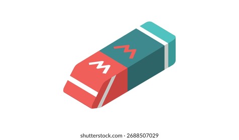 Borracha de duas cores com logotipo em forma de m distinto.