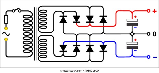 Dual DC Power Supply Circuit Diagram