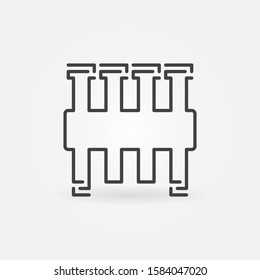 Dual Distribution Manifold vector concept linear icon or sign