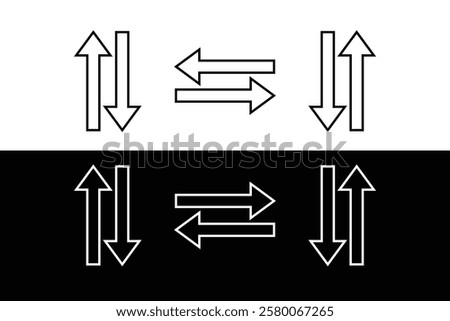 Dual Up and Down Arrows Representing Data Transfer.