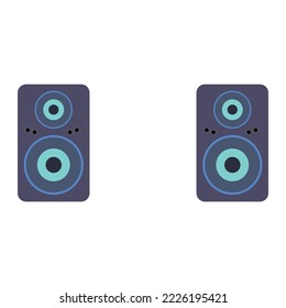 Icono de altavoz dual plano moderno