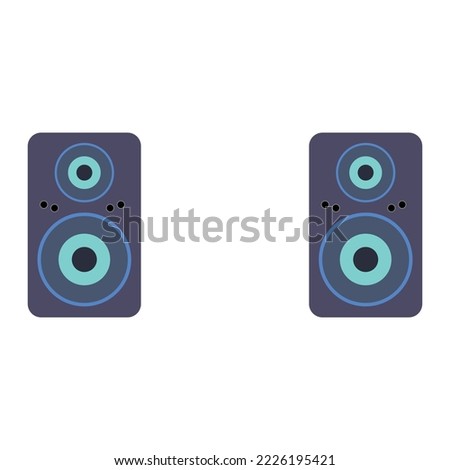 Dual Flat Modern Speaker Icon