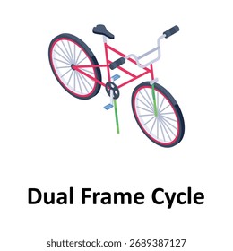 Icono de Vector de ciclo de cuadro doble que puede modificarse o editarse fácilmente
