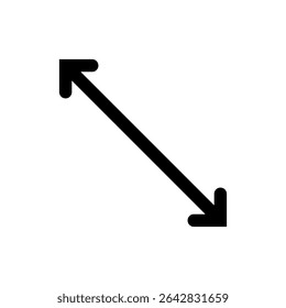 Dual long straight double ended arrow.