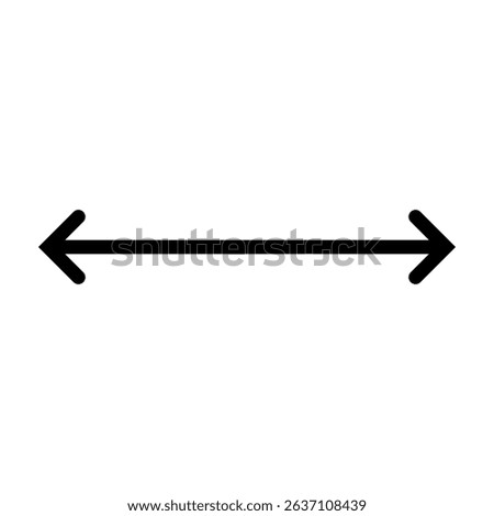 Dual long straight double ended arrow.