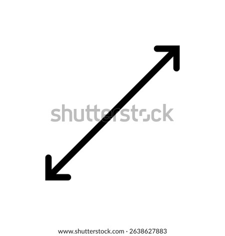Dual long straight double ended arrow.