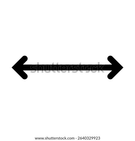 Dual long straight double ended arrow.