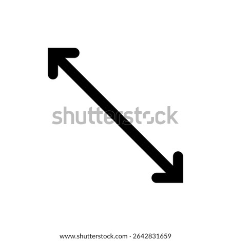 Dual long straight double ended arrow.