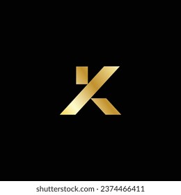 Dual meaning letter K or X in gold