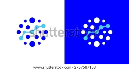 Dual meaning logo combining dot connection and financial graph elements, symbolizing data-driven finance, market growth, analytics, and interconnected financial technology solutions.