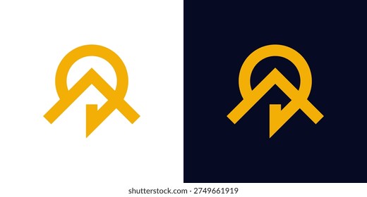 Dual meaning logo combining home and map pin elements, symbolizing property location, real estate services, navigation, and trusted place-finding solutions.