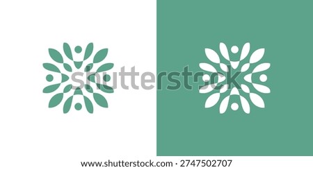 Dual meaning logo combining people, unity, and partner elements, symbolizing collaboration, trust, teamwork, strong relationships, and collective success within a connected community.
