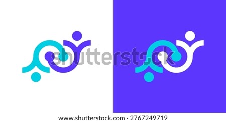 Dual meaning logo combining people and hub connection elements, symbolizing community networking, collaboration, central connectivity, and the power of bringing people together within an integrated system.