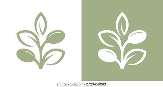 Logotipo de doble significado que combina una cuchara y una hoja, que simboliza la comida saludable, la nutrición, los ingredientes naturales y un estilo de vida equilibrado con un diseño limpio y moderno.