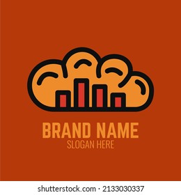 dual meaning smart city vector logo template for architecture construction building house and business company