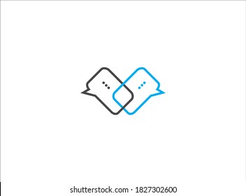 Dual message icon. Minimal and creative