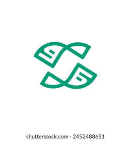 Dual Paper Document Exchange Vector Logo Design