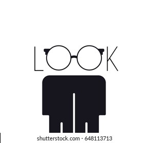 Dual personalities abstract idea. Look concept.