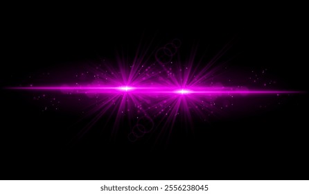 Dual pink starburst. Bright intersecting beams, glowing particles, radiant light effects, warm illumination, abstract lighting design, futuristic energy, decorative visuals