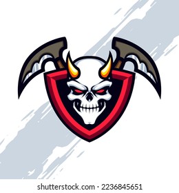 Dual Schyte Skull Reaper Mascot