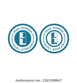 Dual screen logo badge design. Suitable for information and product label