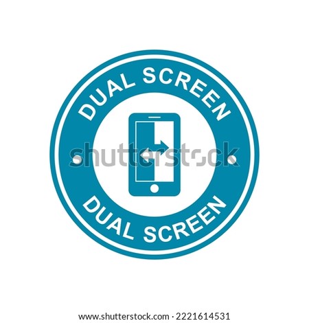 Dual screen logo badge design. Suitable for information and product label