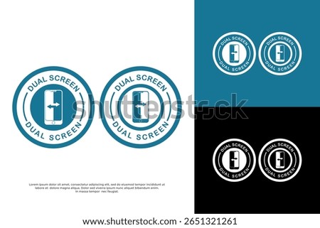 Dual Screen logo: a device with a split display. Represents multi-tasking and enhanced viewing experience.