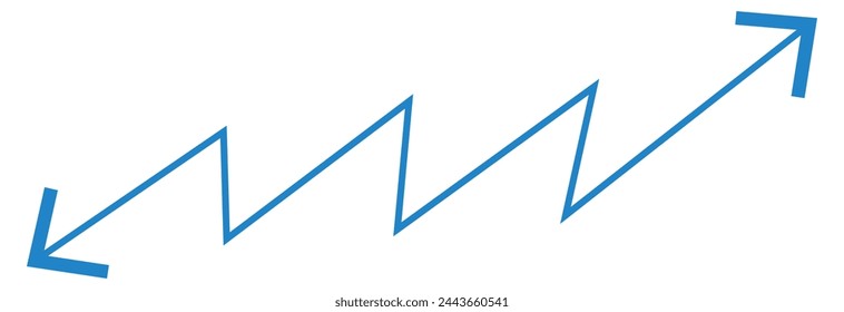 Dual semi circle arrow. Vector illustration. Semicircular curved thin long double ended arrow. Long arrow vector icon. Black horizontal double arrow. Vector 10 Eps. Black simple symbol for measuring.