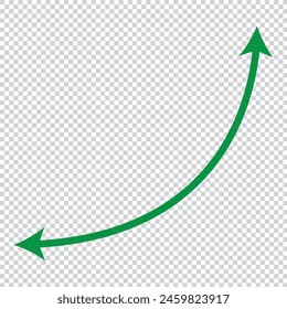 Dual semi circle arrow. Vector illustration. Long arrow vector icon. Black horizontal double arrow. Vector 10 Eps.