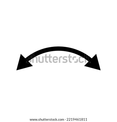 Dual semi circle arrow. Vector illustration.