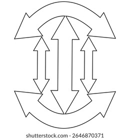 Icono de Vector de flecha de doble cara. eps 10