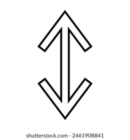Dual sided arrows line icon. linear style sign for mobile concept and web design. Arrows Exchange Vertical outline vector icon. Vector illustration. Eps file 24.