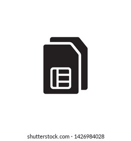 Dual Sim Card Icon, Cellular Icon