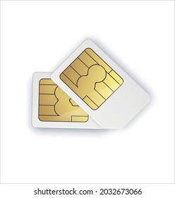 Dual SIM card sign. Dual sim card symbol vector illustration. Two-way picture of a smartphone.